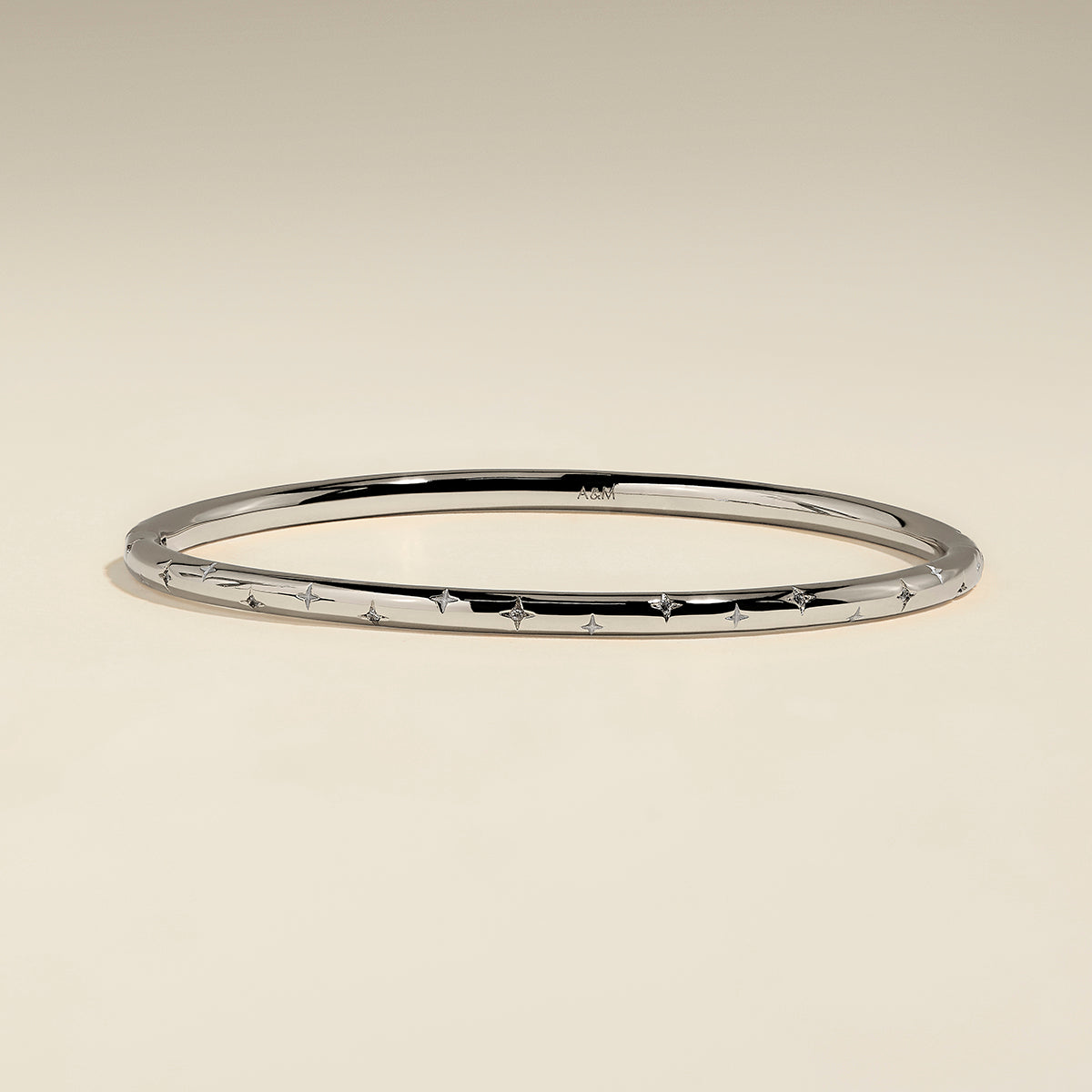 Cosmic Dome Bangle in Silver-Astrid & Miyu
