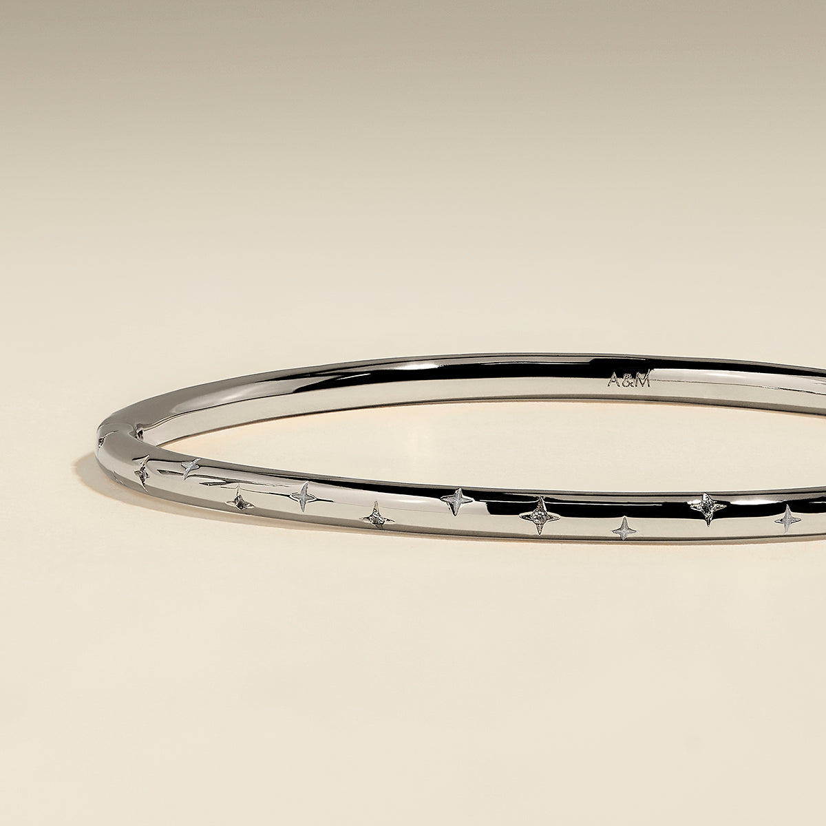 Cosmic Dome Bangle in Silver-Astrid & Miyu