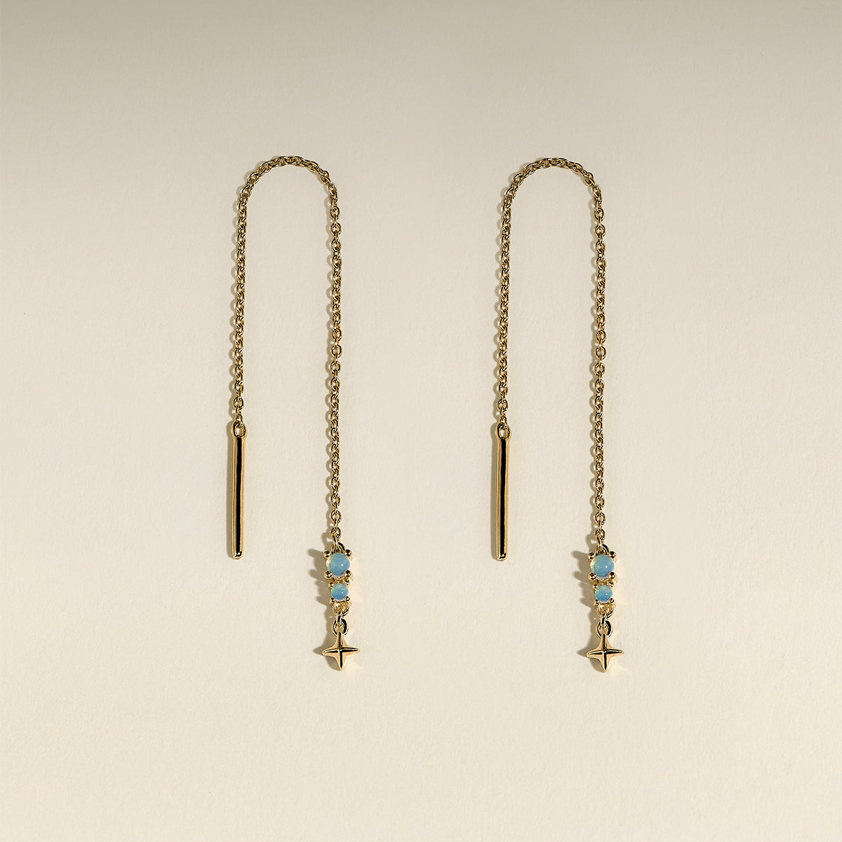 Cosmic Opal Thread Earrings in Gold-Astrid & Miyu