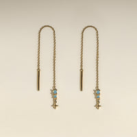 Cosmic Opal Thread Earrings in Gold-Astrid & Miyu