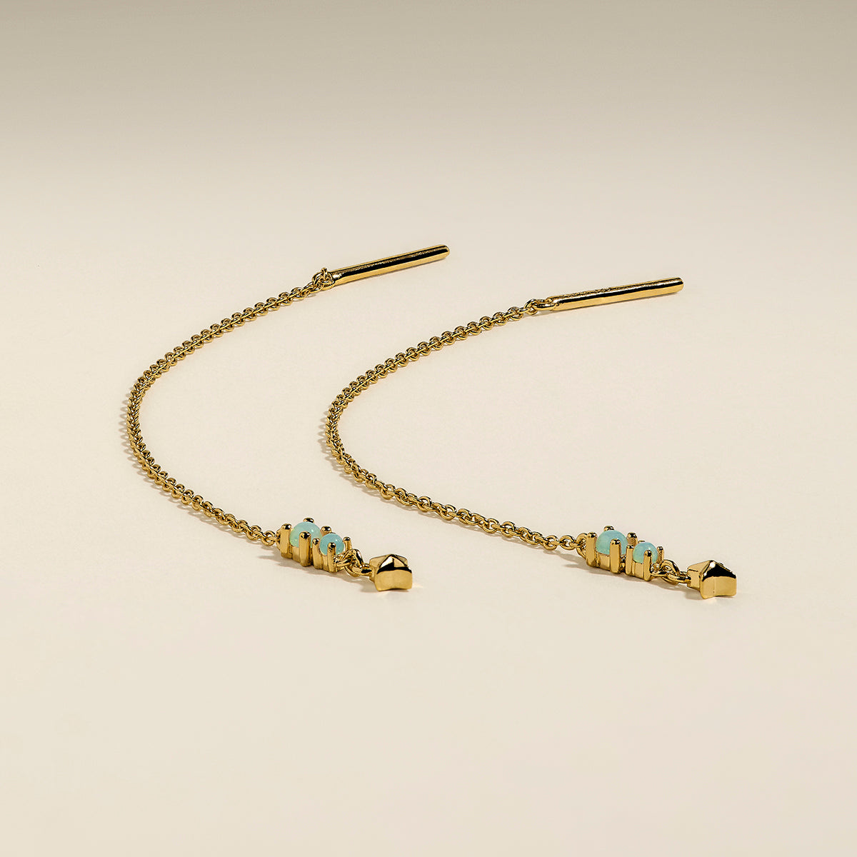 Cosmic Opal Thread Earrings in Gold-Astrid & Miyu