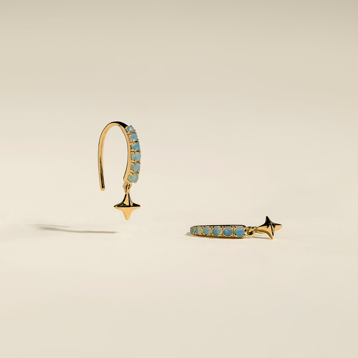 Cosmic Opal Hook Earrings in Gold-Astrid & Miyu