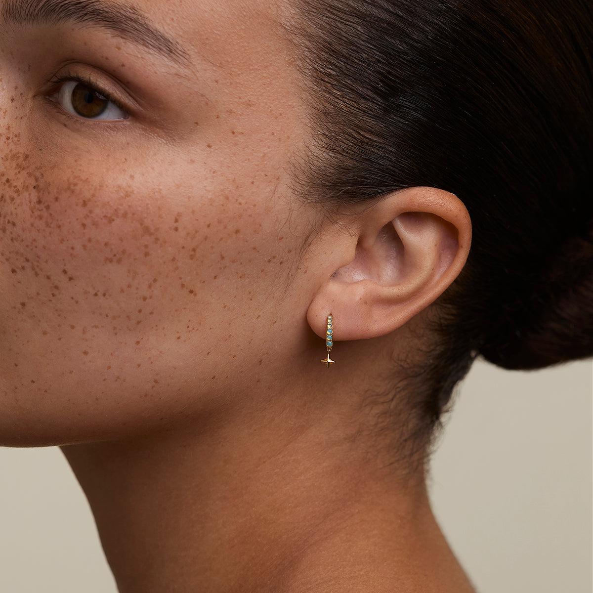 Cosmic Opal Hook Earrings in Gold-Astrid & Miyu
