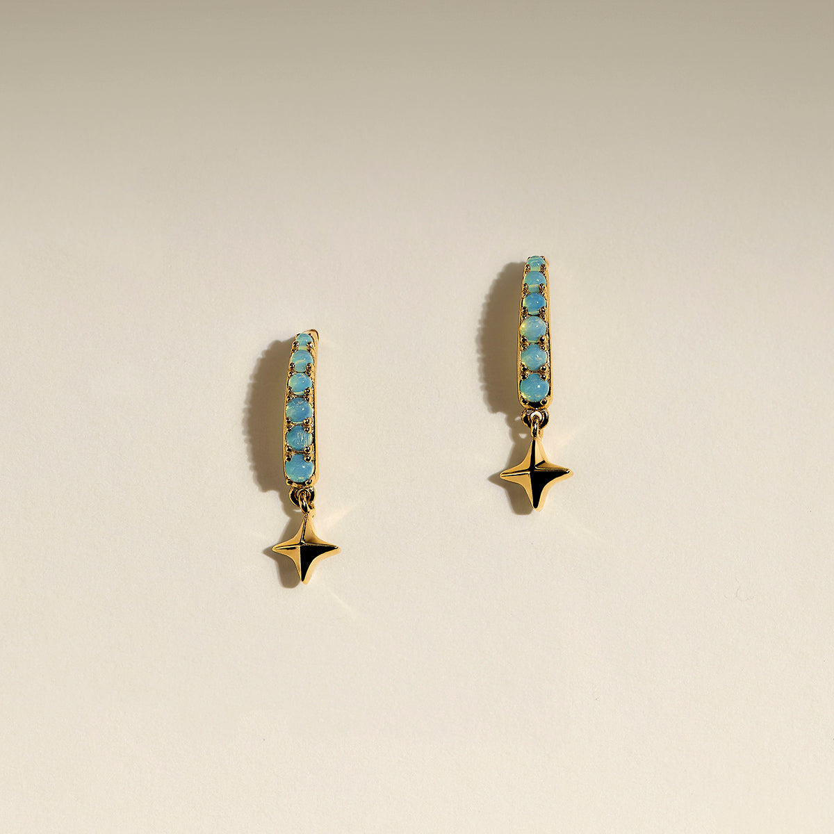 Cosmic Opal Hook Earrings in Gold-Astrid & Miyu