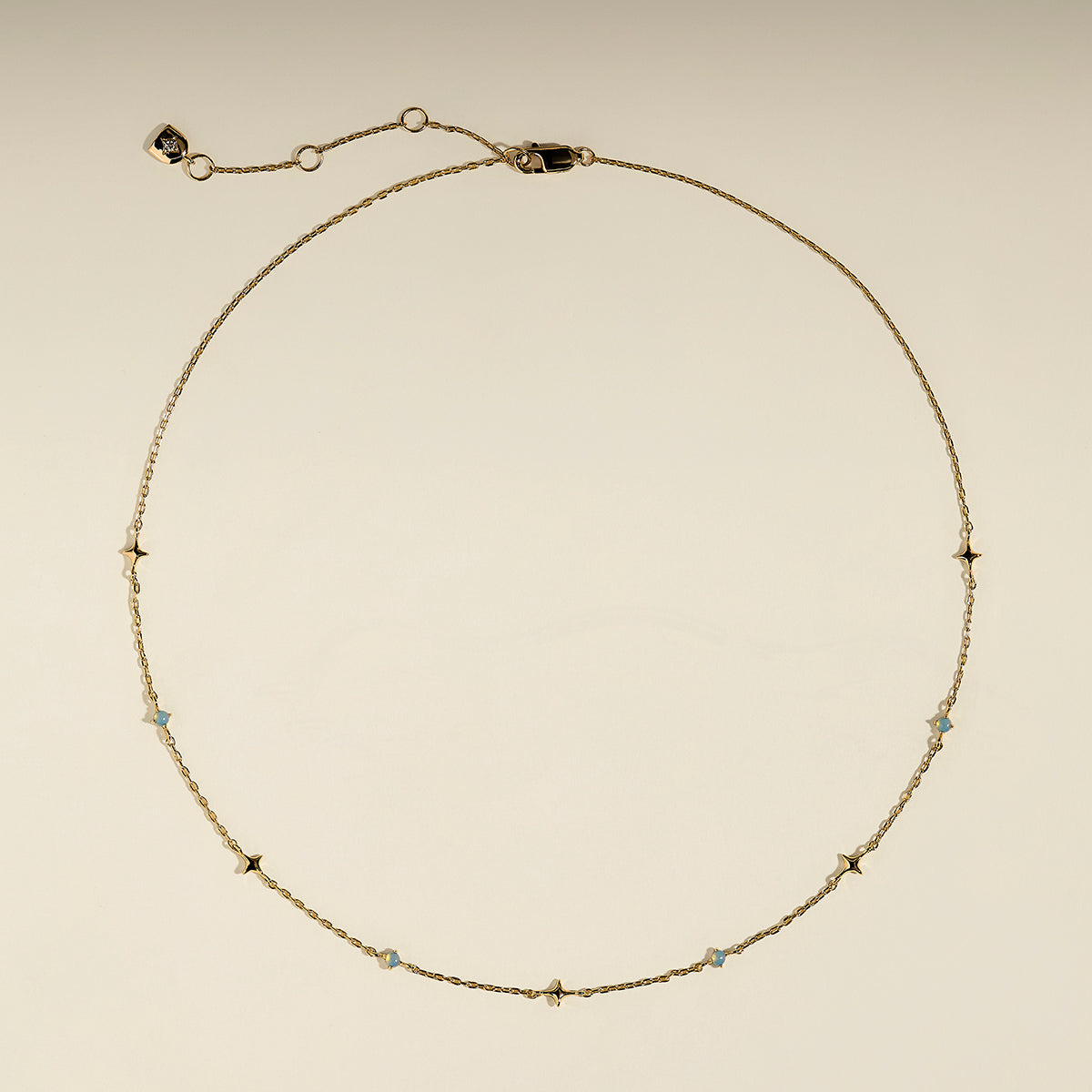 Cosmic Opal Charm Necklace in Gold-Astrid & Miyu