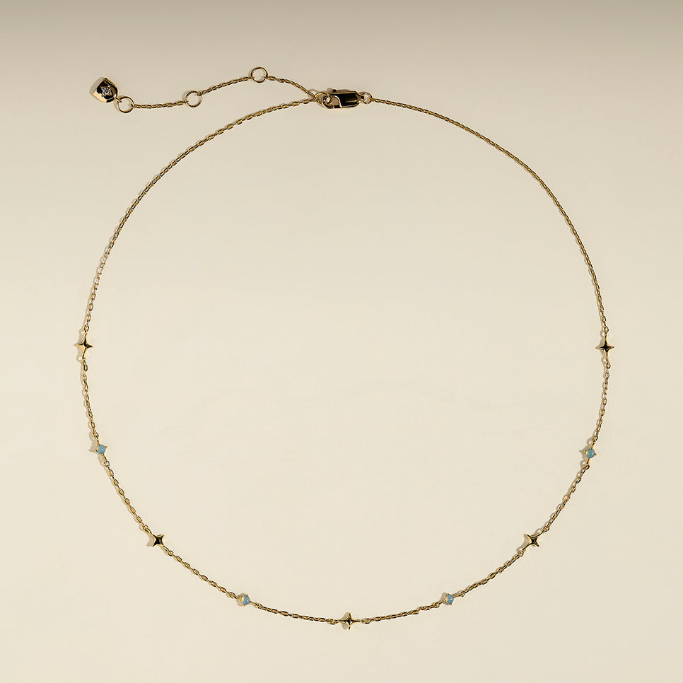 Cosmic Opal Charm Necklace in Gold-Astrid & Miyu
