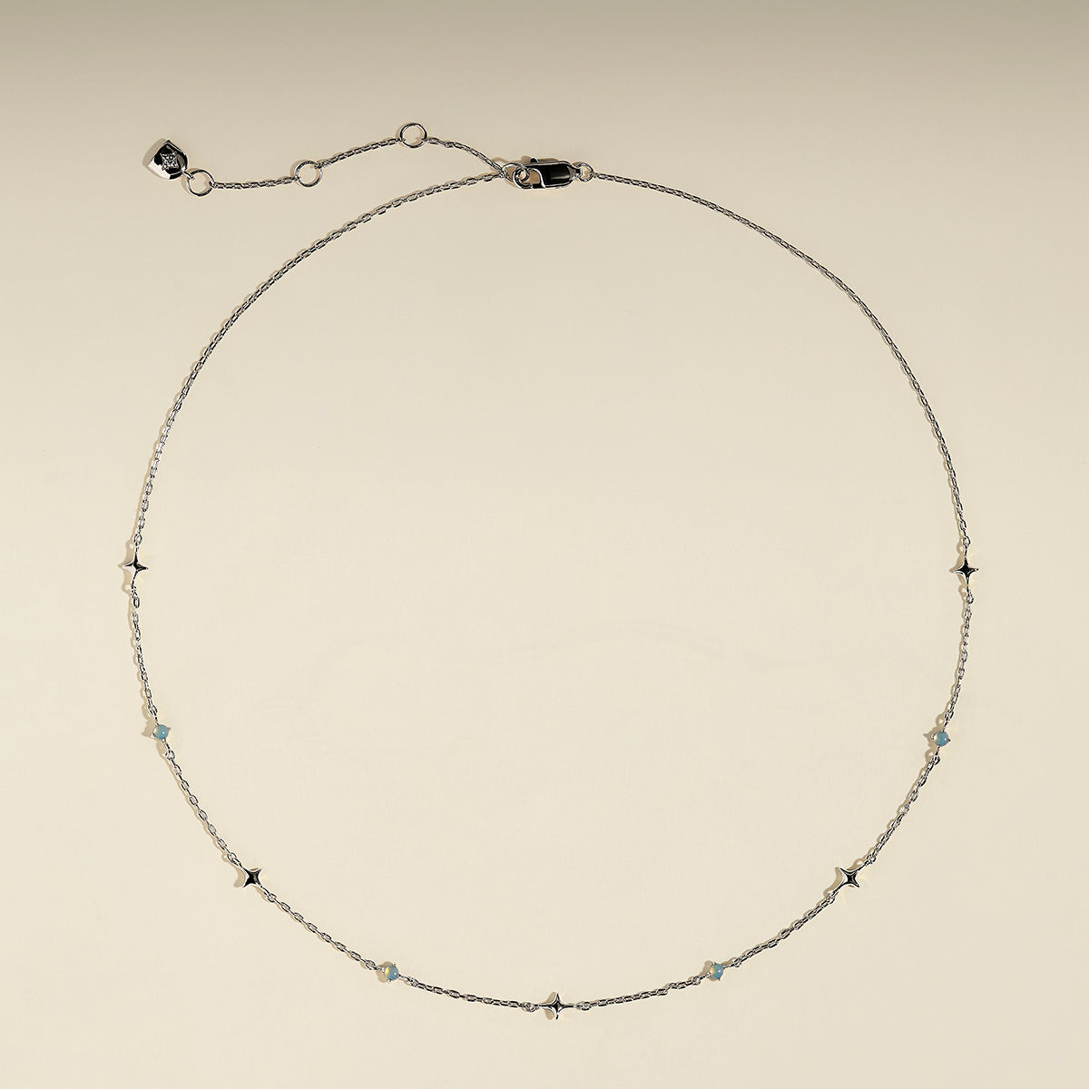 Cosmic Opal Charm Necklace in Silver-Astrid & Miyu