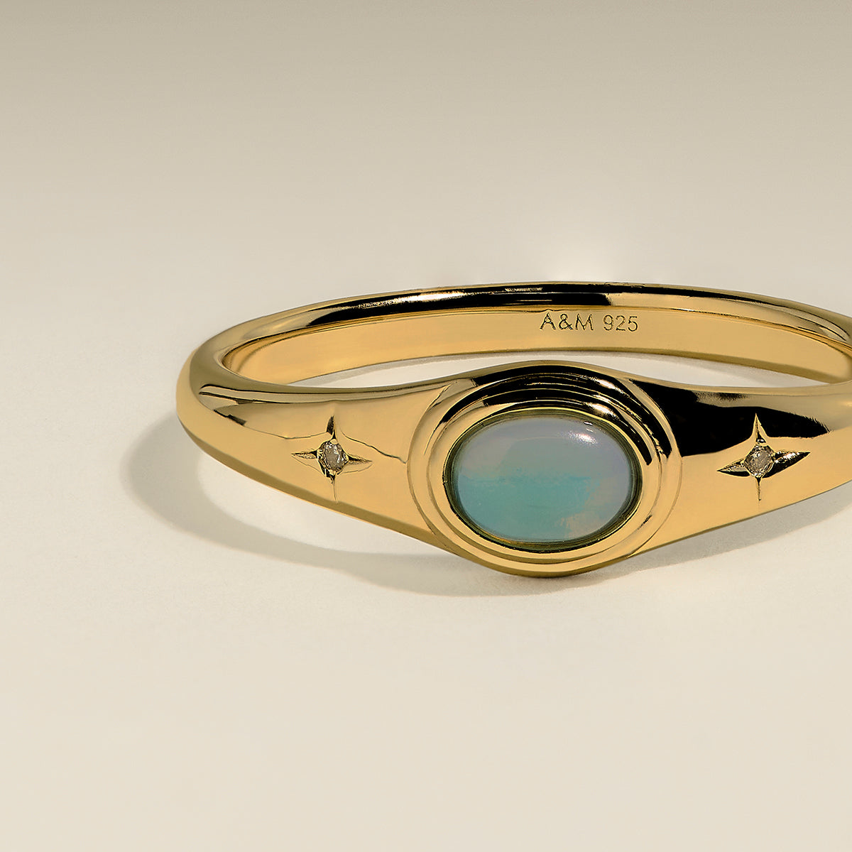 Cosmic Opal Cocktail Ring in Gold-Astrid & Miyu