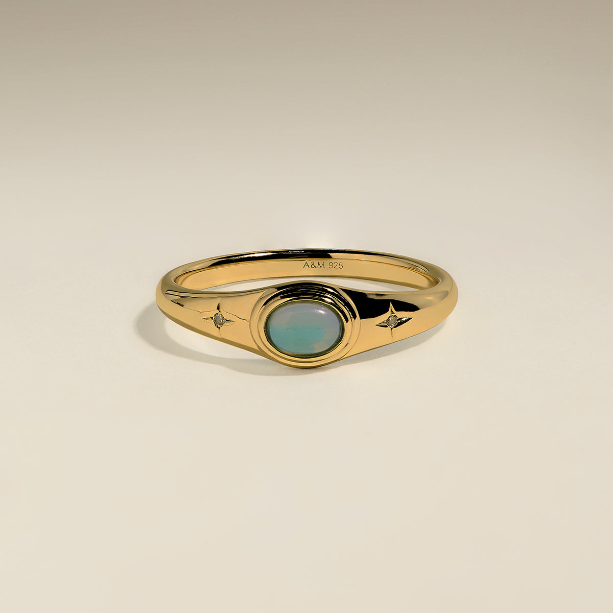 Cosmic Opal Cocktail Ring in Gold-Astrid & Miyu