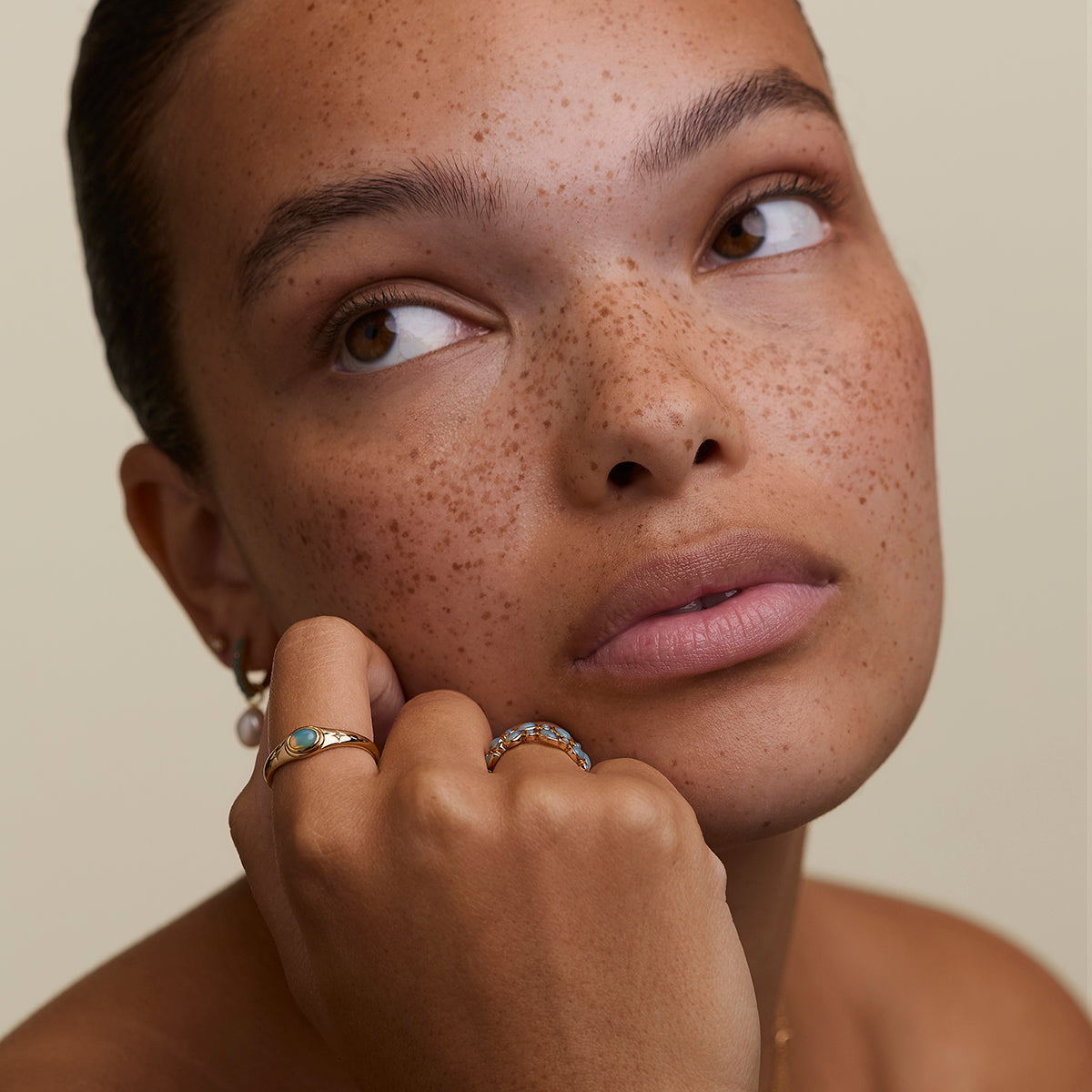 Cosmic Opal Cocktail Ring in Gold-Astrid & Miyu