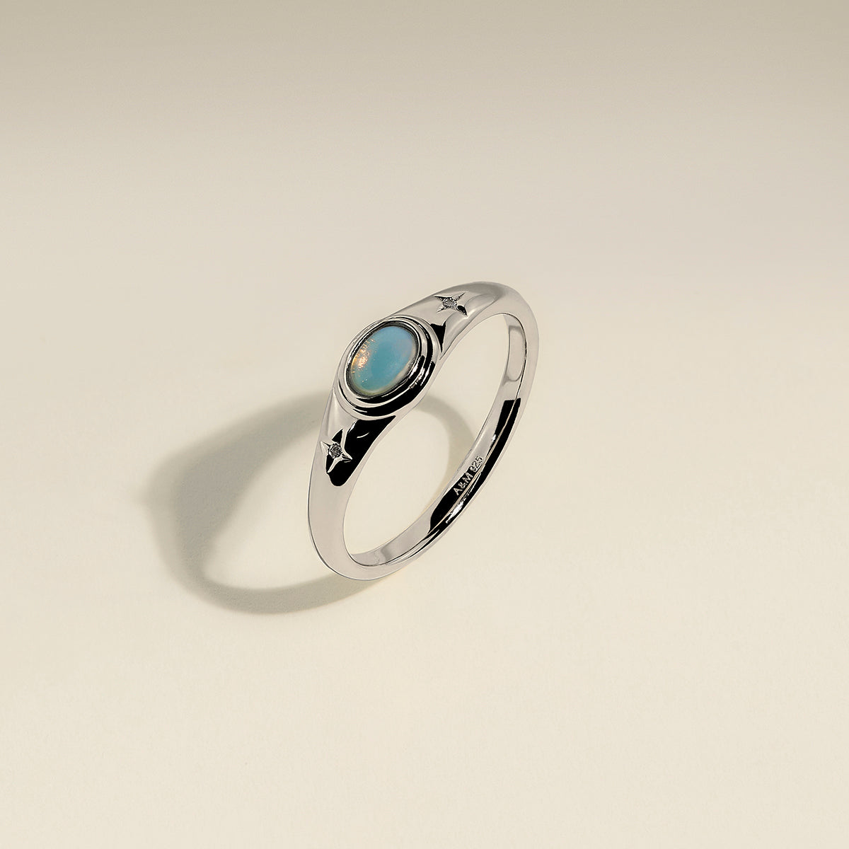 Cosmic Opal Cocktail Ring in Silver-Astrid & Miyu