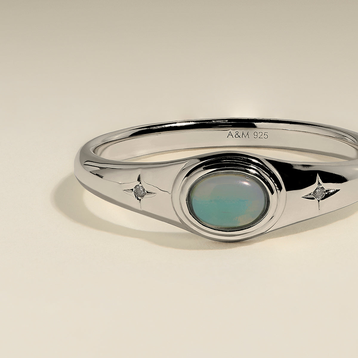 Cosmic Opal Cocktail Ring in Silver-Astrid & Miyu