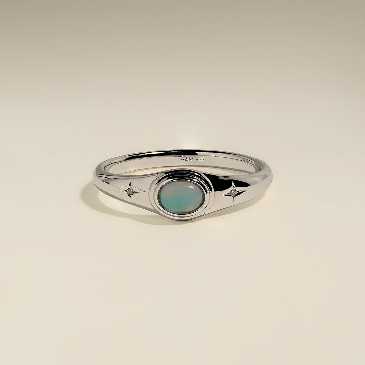 Cosmic Opal Cocktail Ring in Silver-Astrid & Miyu