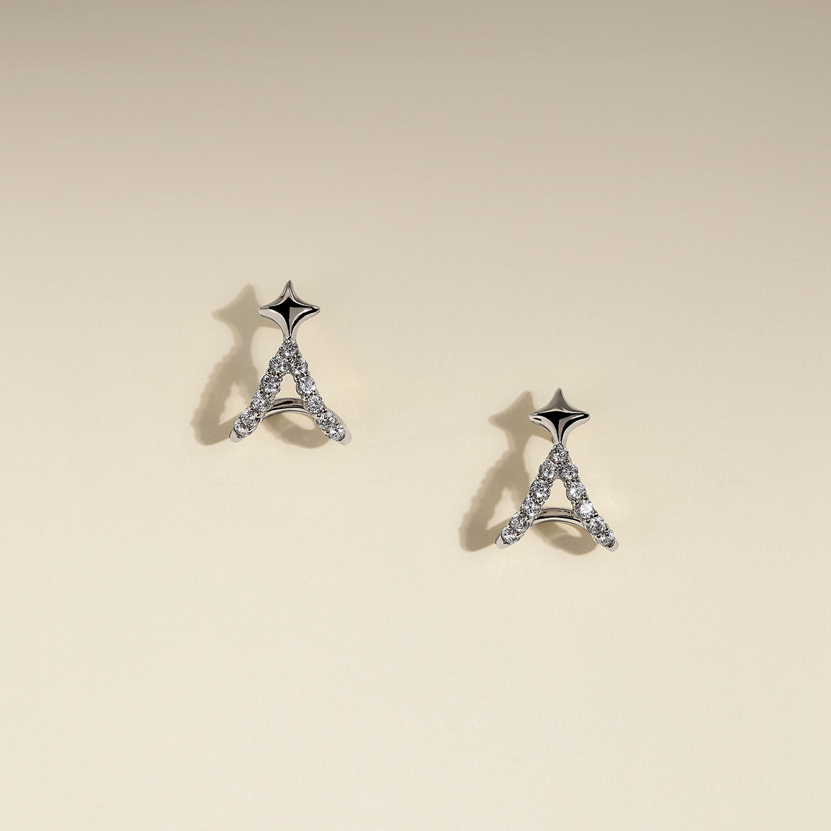 Cosmic Star Illusion Studs in Silver-Astrid & Miyu