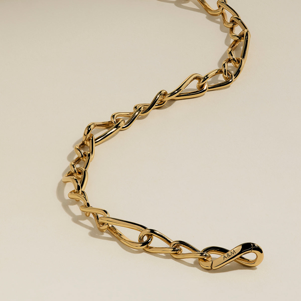 Infinite Slim Chain Bracelet in Gold-Astrid & Miyu