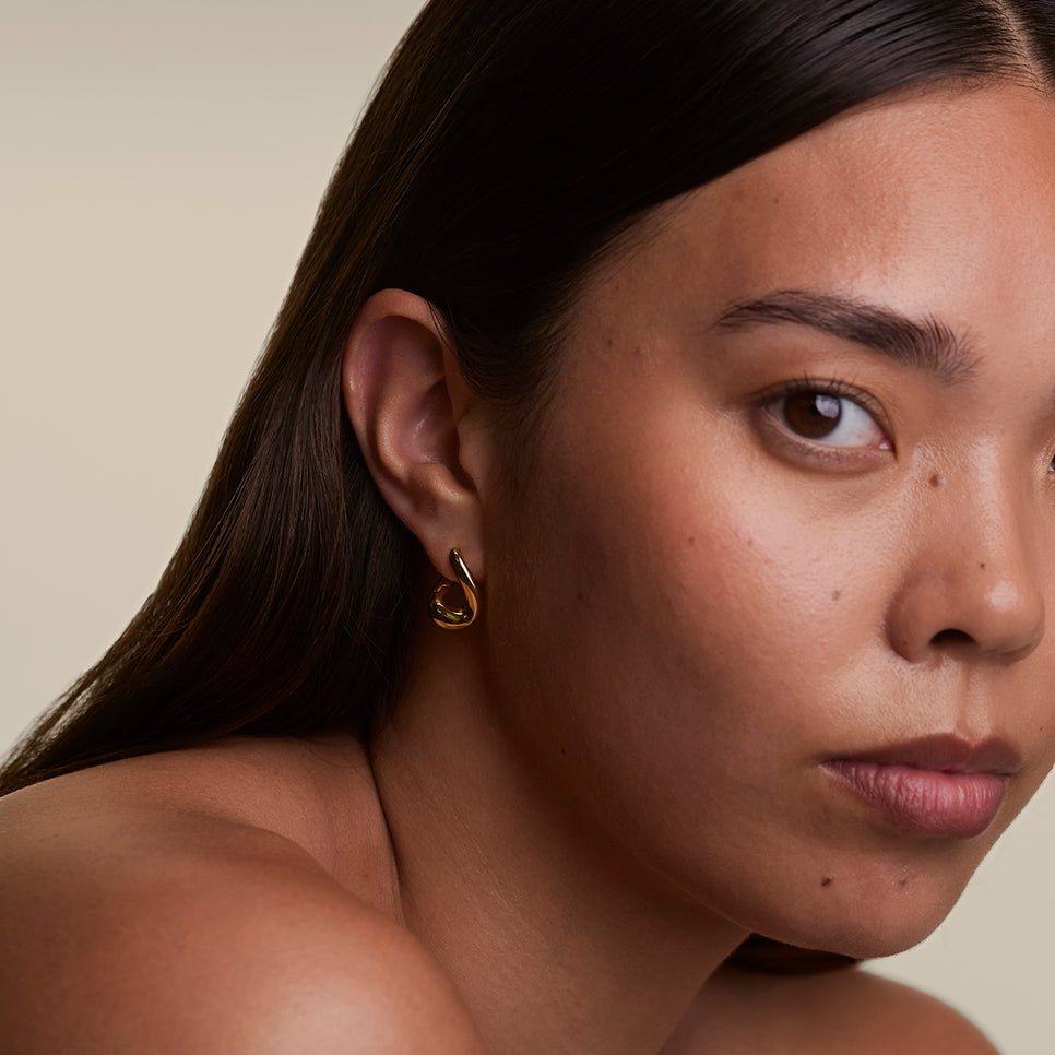 Molten Hoops in Gold-Astrid & Miyu
