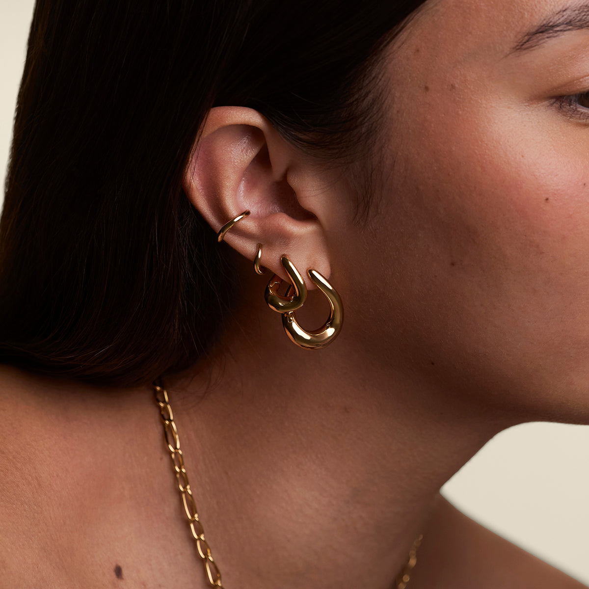 Molten Hoops in Gold-Astrid & Miyu