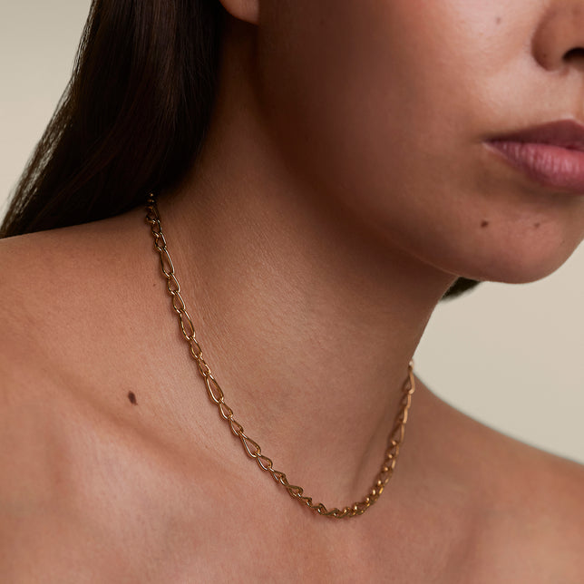Infinite Slim Chain Necklace in Gold-Astrid & Miyu