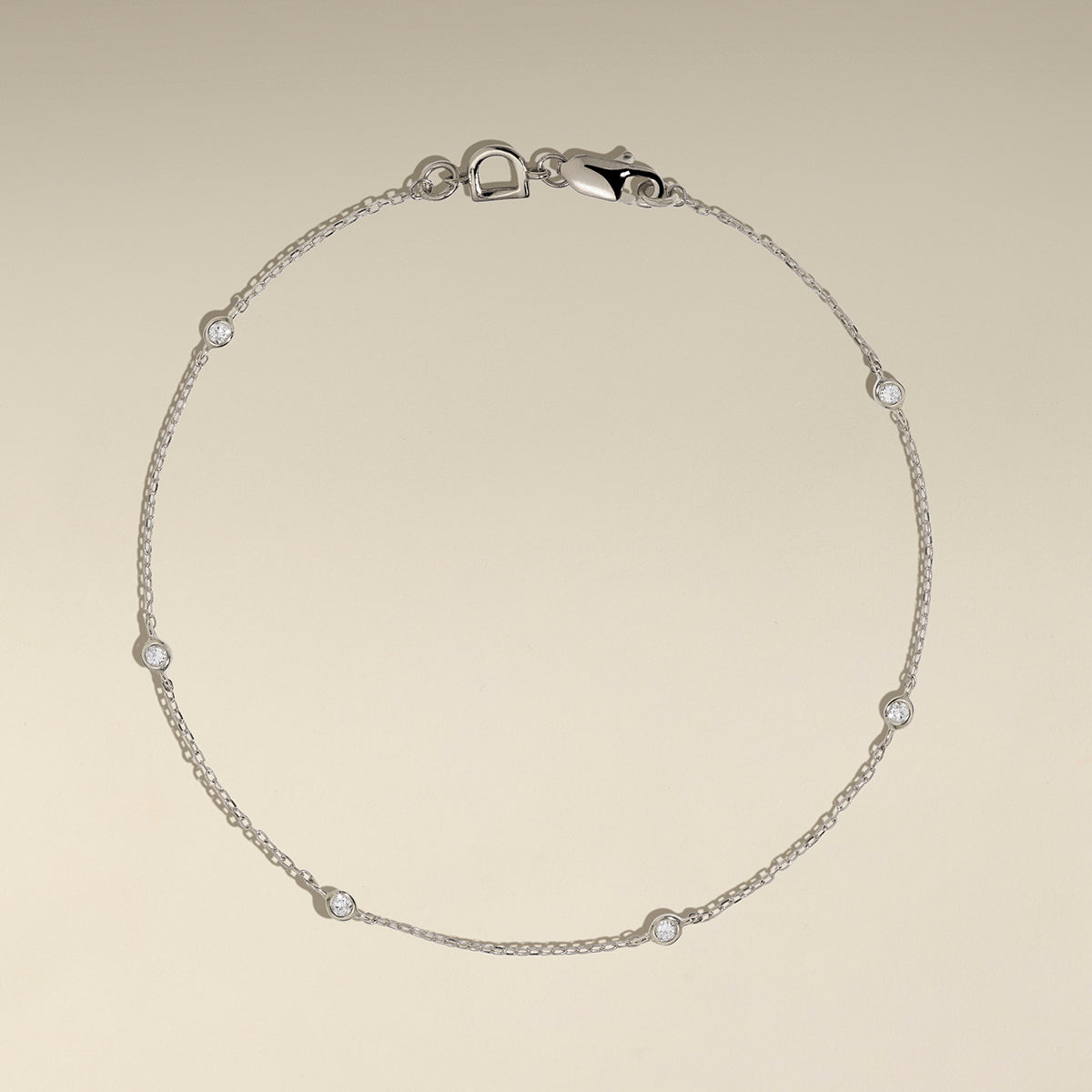 Mayfair Chain Bracelet in Solid White Gold-Astrid & Miyu