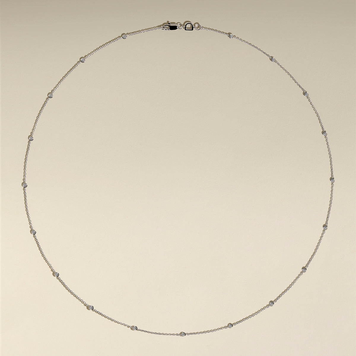 Mayfair Chain Necklace in Solid White Gold-Astrid & Miyu