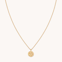Aries Zodiac Pendant Necklace in Gold