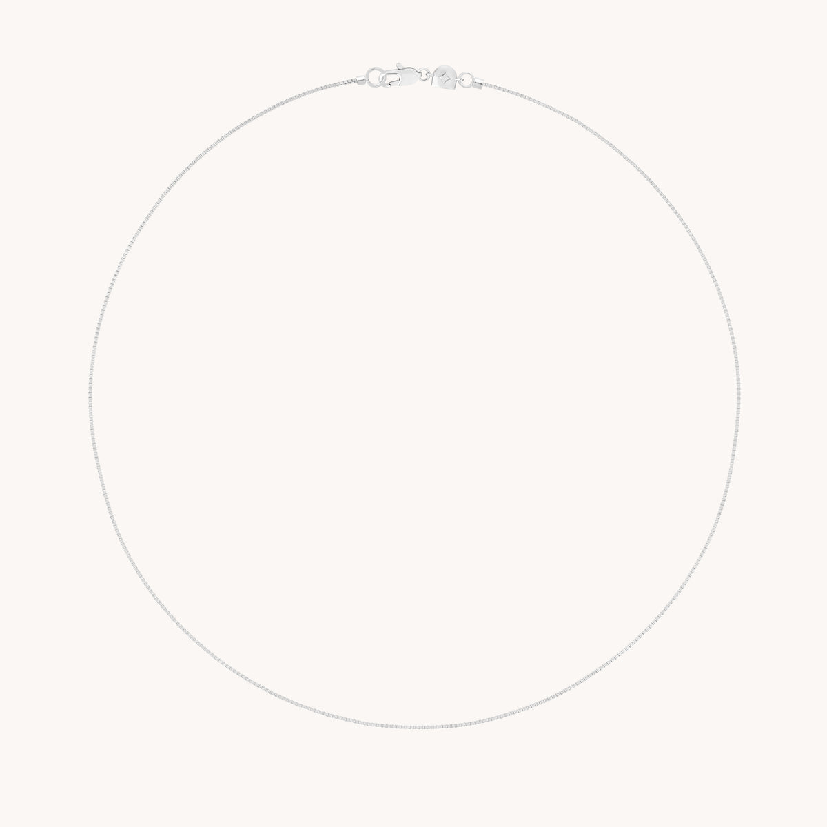 Essential Box Chain Necklace in Silver-Astrid & Miyu