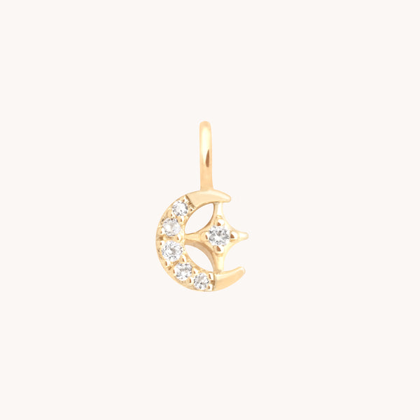 Motif Charms - Pavé Celestial Charm 9k Gold - Welding Charm - Astrid & Miyu