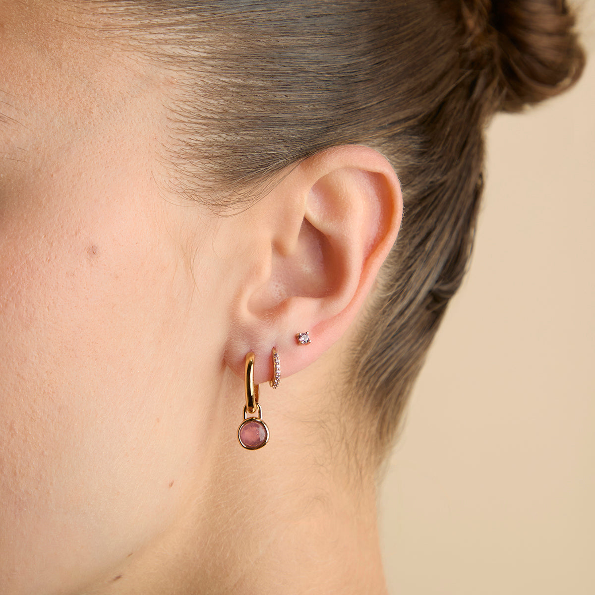 Tourmaline October Clip Charm in Gold-Astrid & Miyu