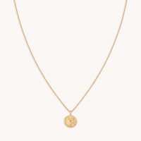 Cancer Zodiac Pendant Necklace in Gold