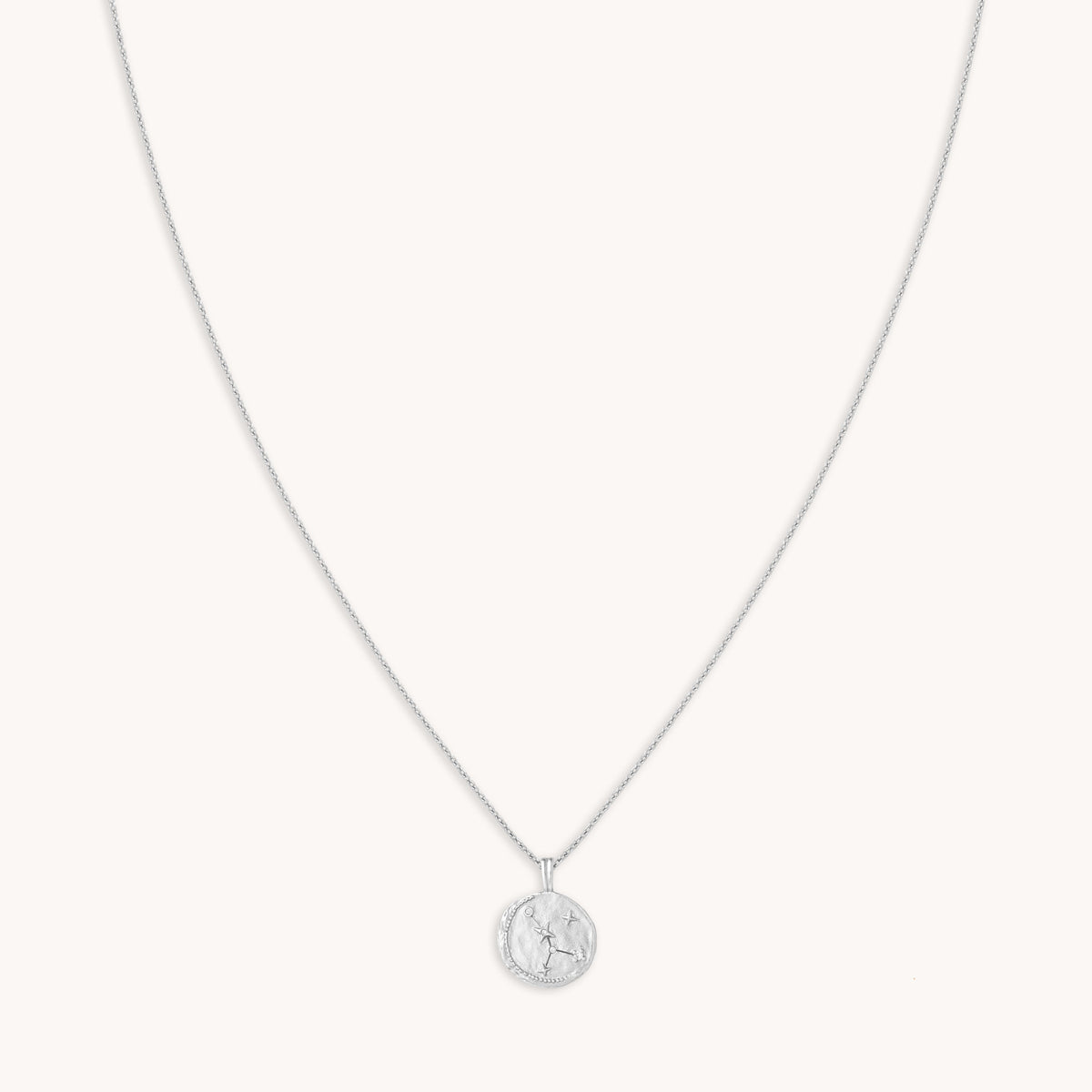 Cancer Zodiac Pendant Necklace in Silver
