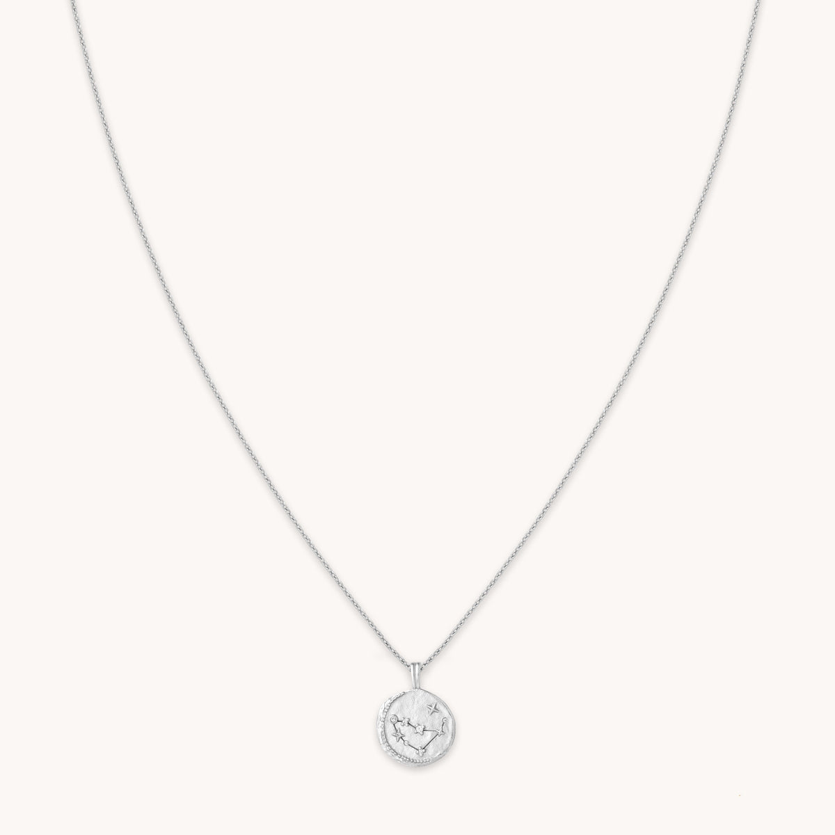 Capricorn Zodiac Pendant Necklace in Silver