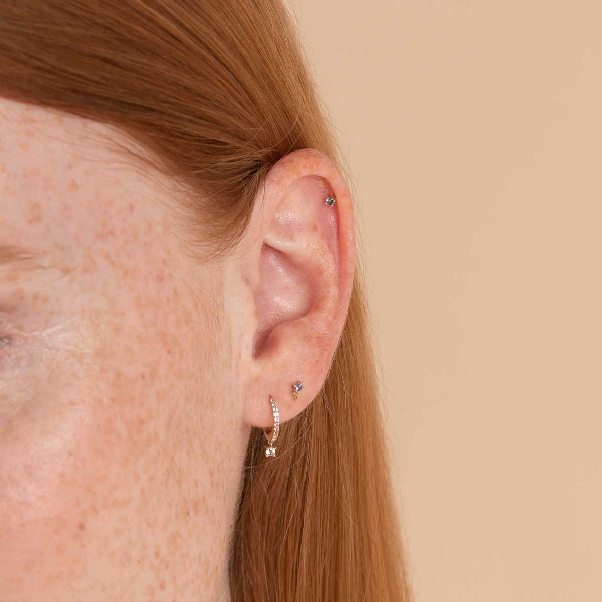 Birthstone Earrings - December Tanzanite Birthstone Earrings in Solid Gold - Stud Earrings - Astrid & Miyu
