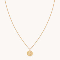Gemini Zodiac Pendant Necklace in Gold