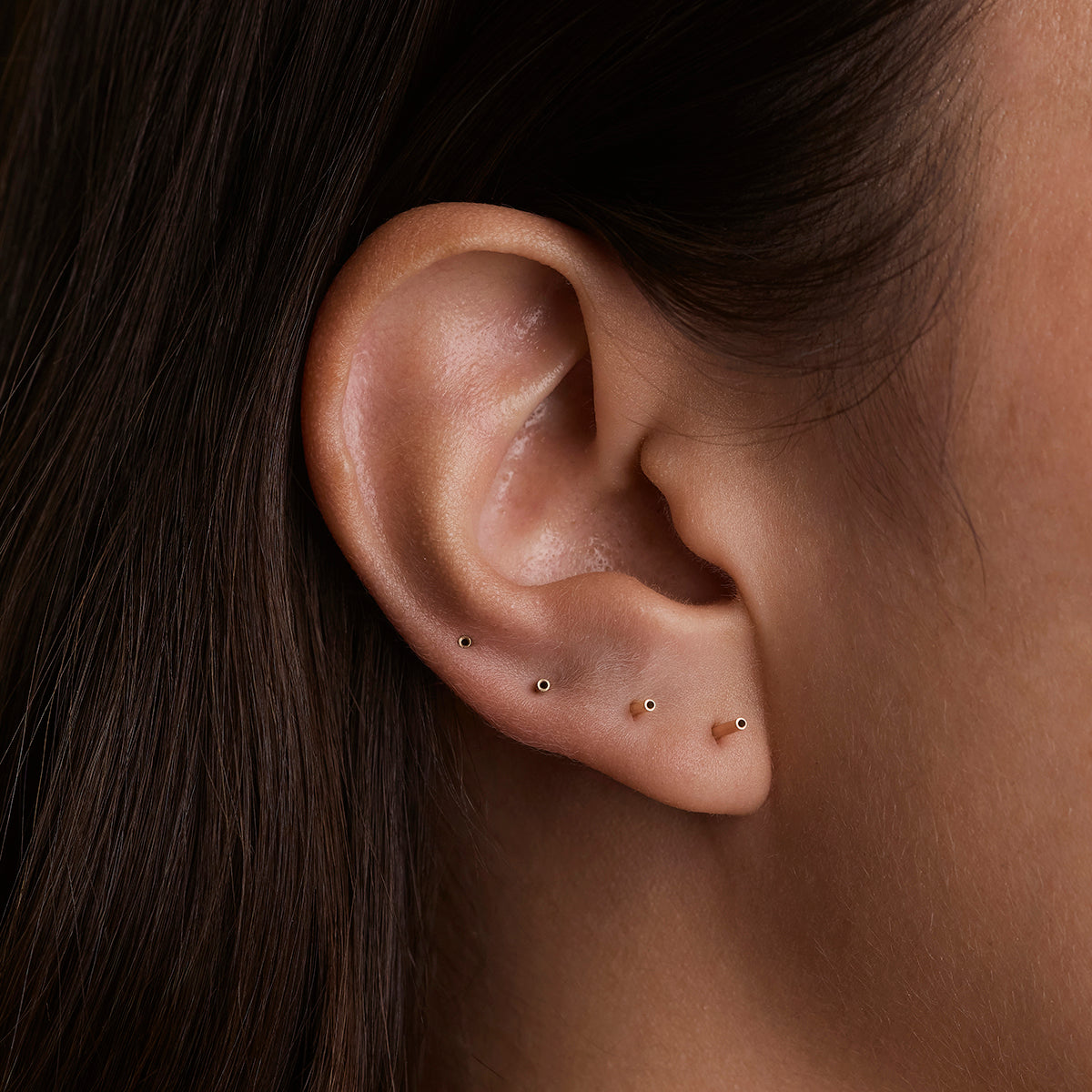 Piercing Post in Solid Gold-Astrid & Miyu