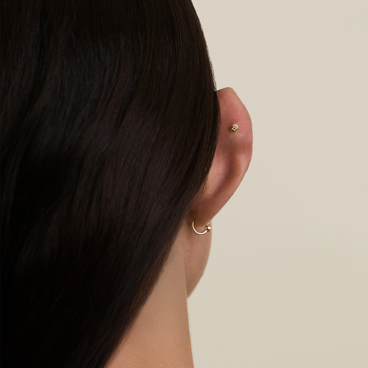 Piercing Post in Solid Gold-Astrid & Miyu