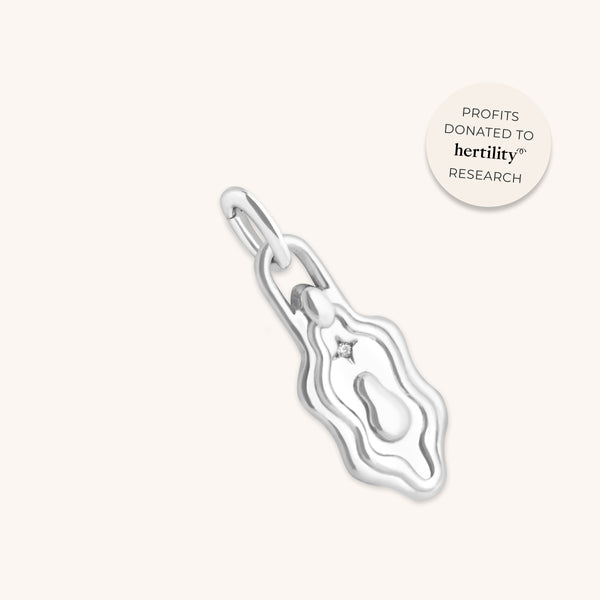 A&M x Hertility Vulva Charm in Silver-Astrid & Miyu