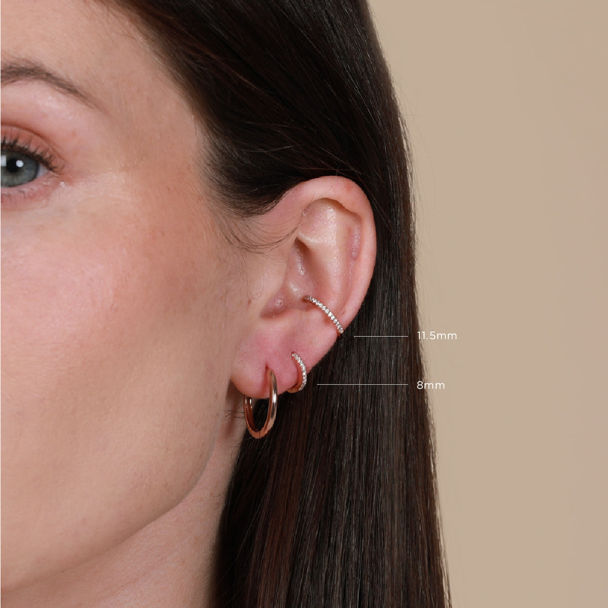 Jewelled Hoop in Gold-Astrid & Miyu