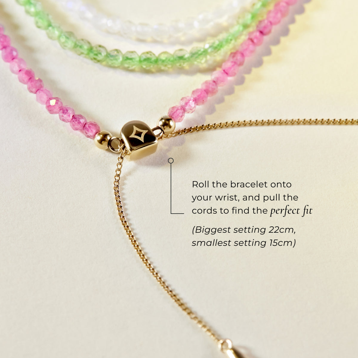 Bracelets - Ironstone Gemstone Bracelet in 9k Gold - Beaded Bracelet - Astrid & Miyu
