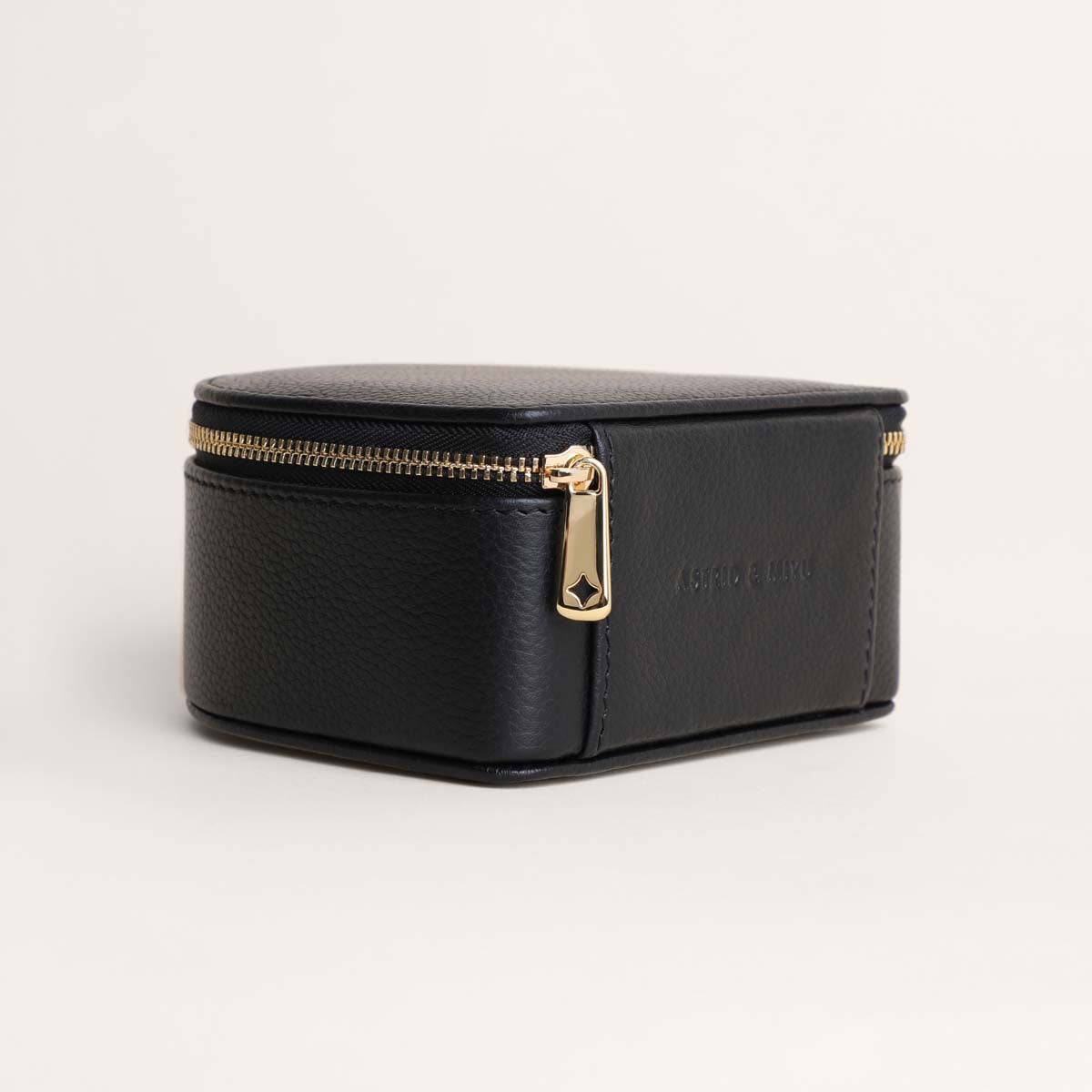 Jewellery Boxes - Leather Jewellery Box in Black - Jewellery Box - Astrid & Miyu