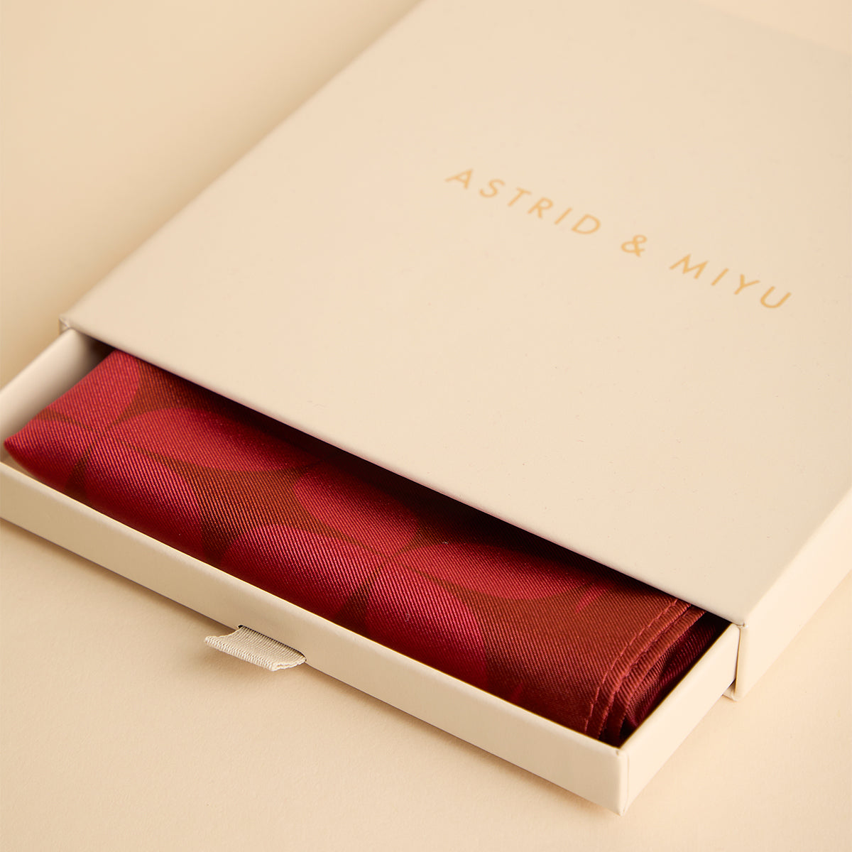 Silk Scarf in Red-Astrid & Miyu
