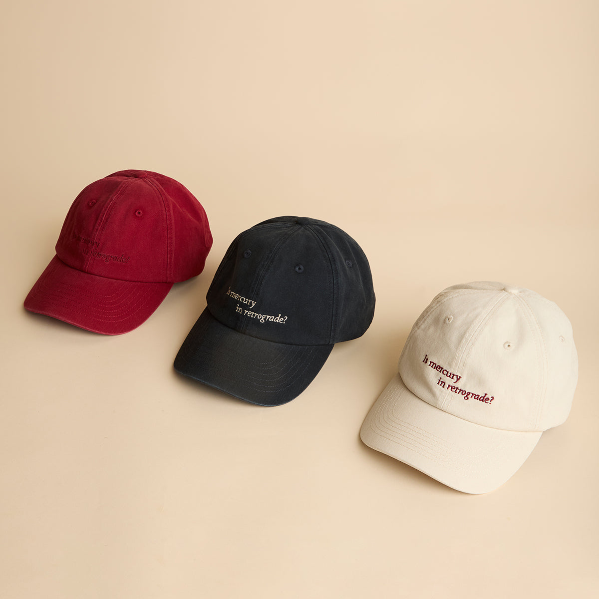 Mercury in Retrograde Cap in Pearl Blush-Astrid & Miyu