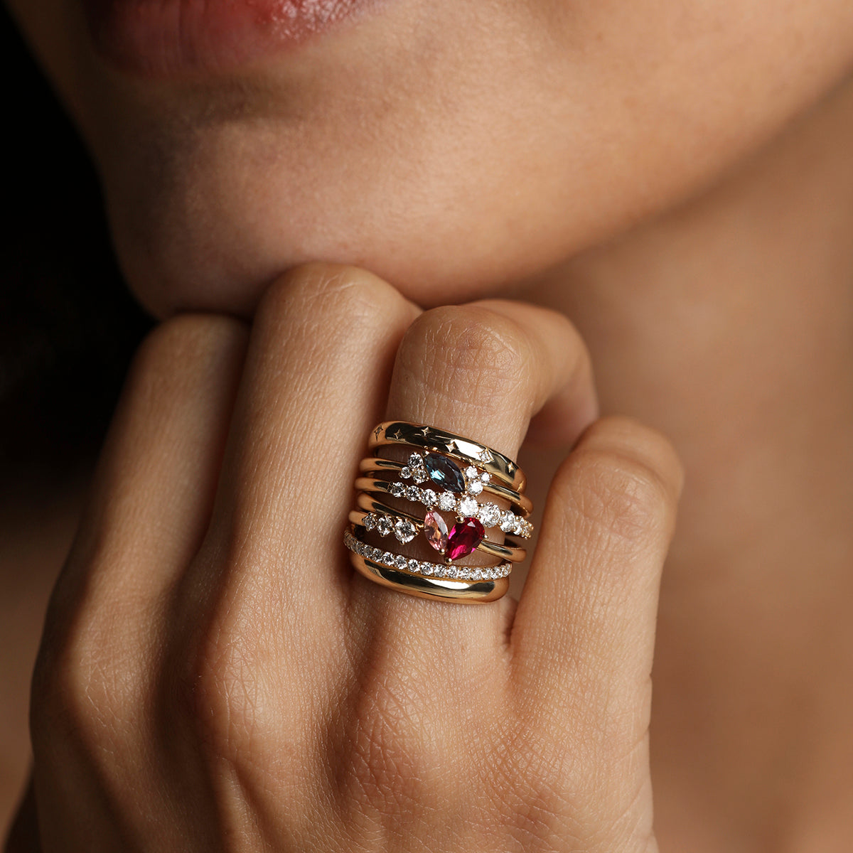 Astrid et Miyu Milestone Ring in Solid Gold-Astrid & Miyu