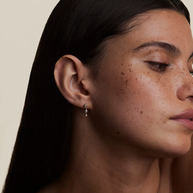 Diamond Pear Drop Stud in Solid Gold-Astrid & Miyu