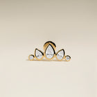 Diamond Pear Curved Piercing Stud in Solid Gold-Astrid & Miyu