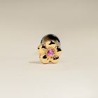 Hibiscus Titanium Piercing Stud in Gold-Astrid & Miyu