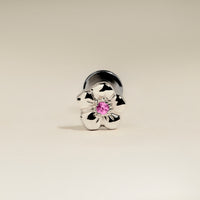 Hibiscus Titanium Piercing Stud in Platinum-Astrid & Miyu