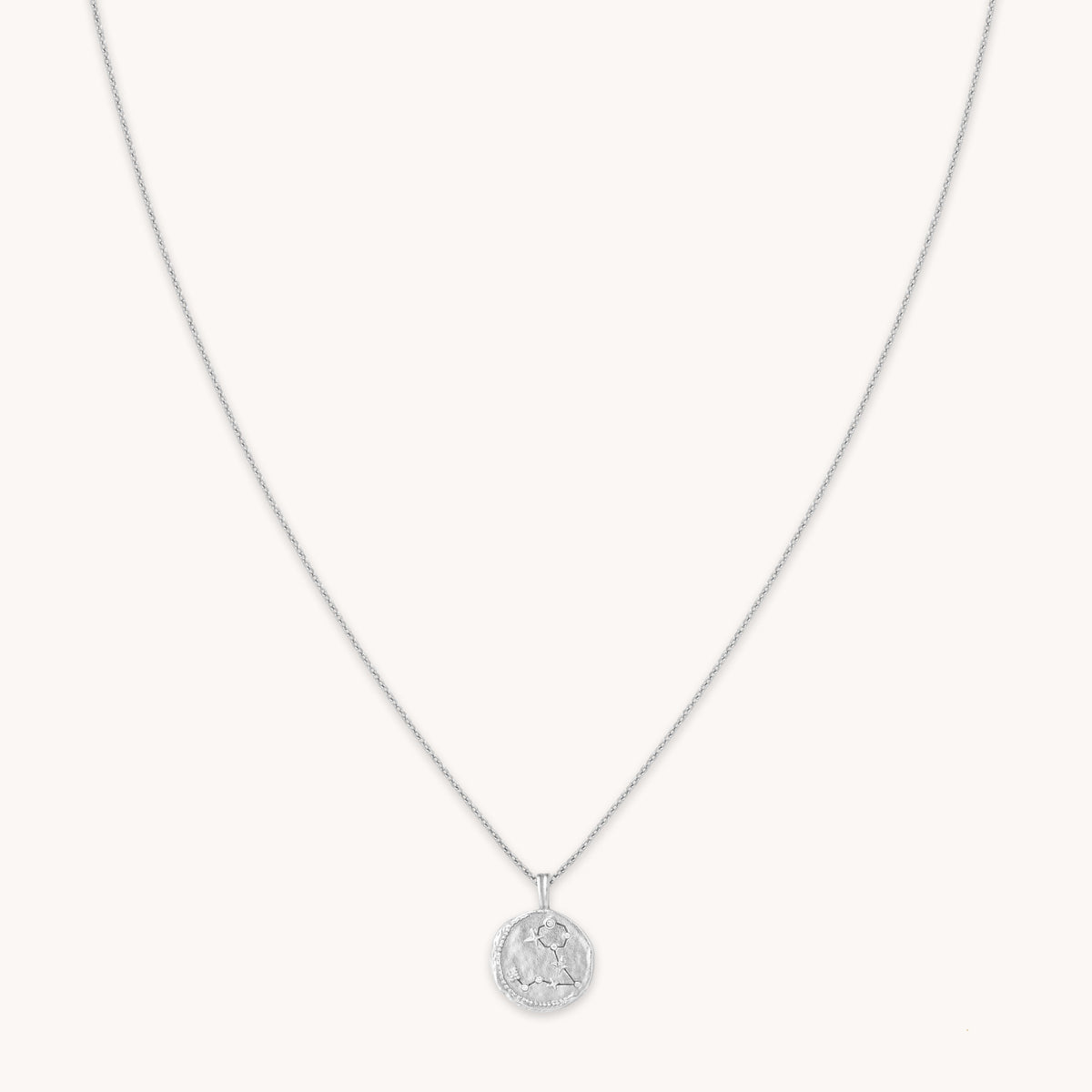 Pisces Zodiac Pendant Necklace in Silver