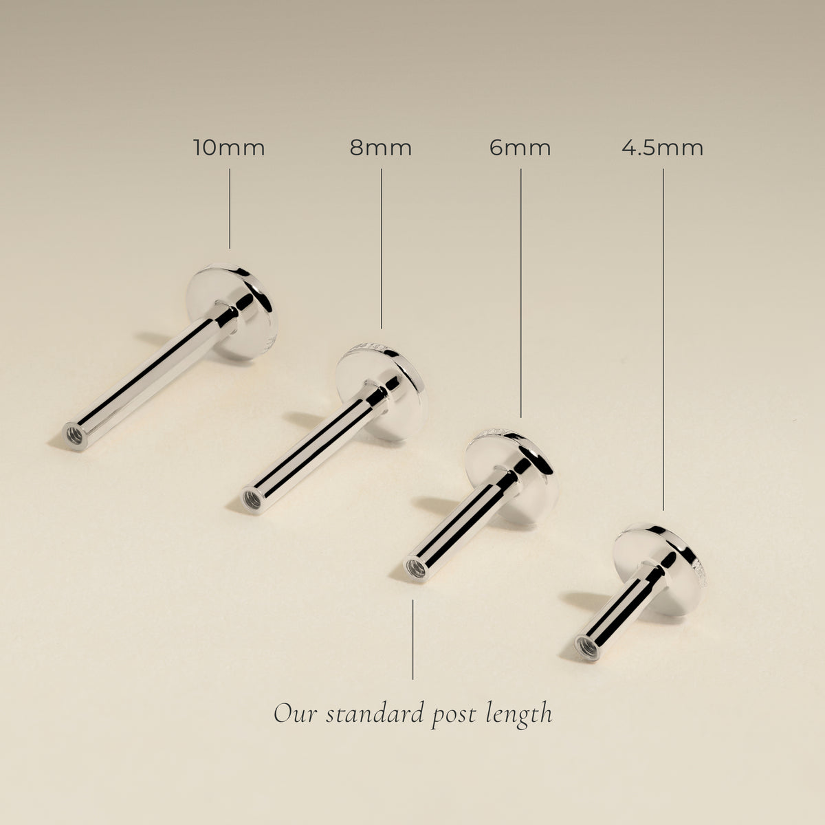 Diamond Stackback™ Post in Solid White Gold-Astrid & Miyu