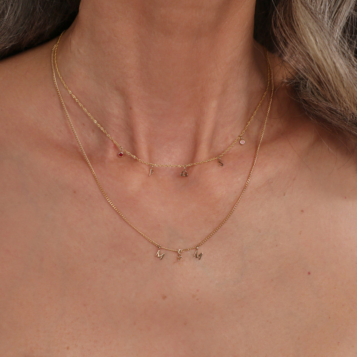 Initial Charms - P Initial Charm 9k Gold - Welding Charm - Astrid & Miyu