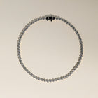 Lab Diamond Tennis Chain Bracelet in Solid White Gold-Astrid & Miyu